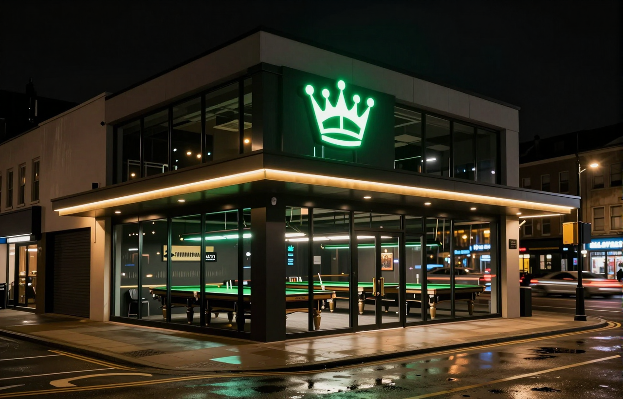 Snooker King brand ambience - a branded multi-branch storefront, built for owners scaling beyond one venue